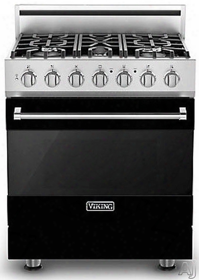 Viking 3 Series Rvdr33025bbk 30 Inch Freestanding Dual Fuel Range With 5 Sealed Burners, 18,000 Btu, 4.7 Cu. Ft. Convection Oven, Heavy-duty Continuous Grates And Truglide Full-extension Arck: Black, Natural Gas