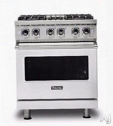 Viking Professional 5 Series Vdr5304bsslp 30 Inch Duual Fuel Range With Truconvec␞ Convection, Gourmet-glo␞ Broiler, Varisimmer , Rapid Ready␞ Preheat, Concealed Bake Element, Truglide␞ Extension Rack, Softlit␞ Led Light