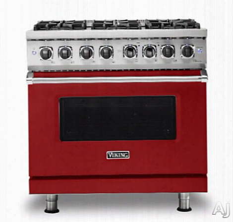 Viking Professional 5 Series Vdr5366barlp 36 Inch Freestanding Dual Fuel Range With Truconvec␞, Vari-speed Dual Flow␞, Vsh␞ Burner System, Varisimmer␞, Surespark␞ Ignition, Rapid Ready␞ Preheat, Truglide␞ Extensio