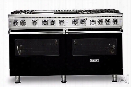 Viking Professional 5 Series Vdr5606gqbklp 60 Inch Freestanding Dual Fuel Range With Truconvec␞ Cooking, Varisimmer␞ Setting, Vari-speed Dual-flow␞ Convection, Concealed Bake Element, Truglide␞ Extension Rack, Rapid Ready␞ Pr