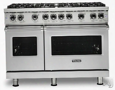 Viking Professional 5 Series Vgr5488bss 48 Inch Freestanding Gas Range With Proflow␞ Convection, Gourmet-glo␞ Broiler, Vsh␞ Burner System, Varisimmer␞, Surespark␞ Ignition, Truglide␞ Rack, 8 Sealed Burners And 6 Cu. Ft.