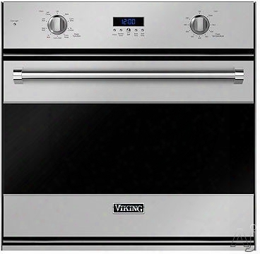 Viking Vrsoe330 30 Inch Single Leectric Wall Oven With 4.3 Cu. Ft. Truconvec Convection Oven, Self-clean, 10-pass Broiler, Concealed Bake Element, Meat Probe, Star-k Certified Sabbath Mode, Truglide Racks And Star-k Certified
