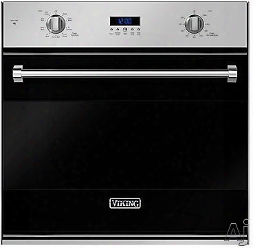 Viking Rvsoe330bk 30 Inch Single Electric Wall Oven With 4.3 Cu. Ft. Truconvec Convection Oven, Self-clean, 10-pass Broiler, Concealed Bake Element, Meat Probe, Star-k Certified Sabbath Mode, Truglide Racks And Star-k Certified: Black