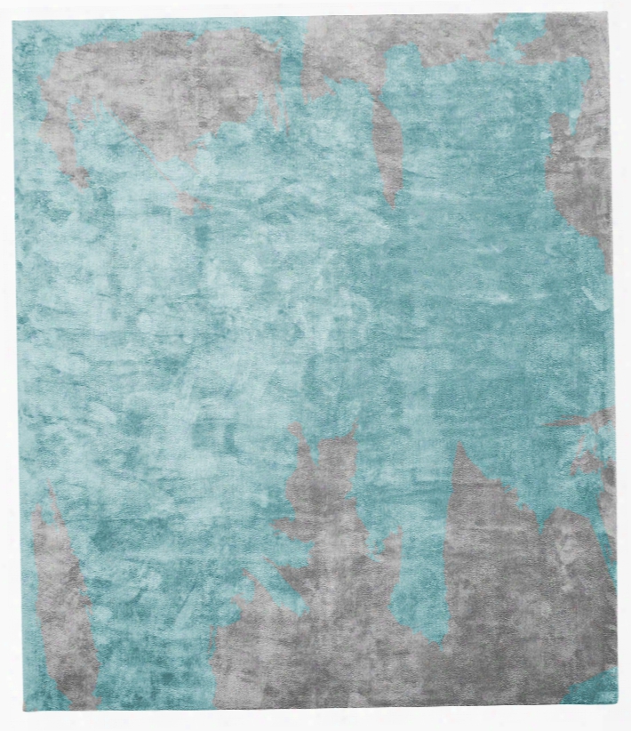 Action Caccia Hand Knotted Rug In Blue Design By Second Studio