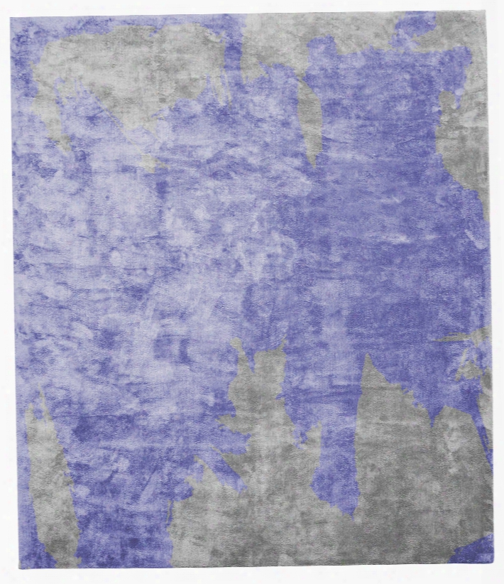 Action Caccia Hand Knotted Rug In Purple Design By Second Studio