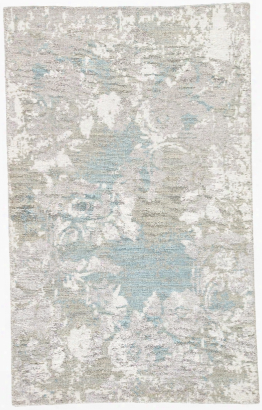 Adina Hand-knotted Floral Gray & White Area Rug Design By Jaipur