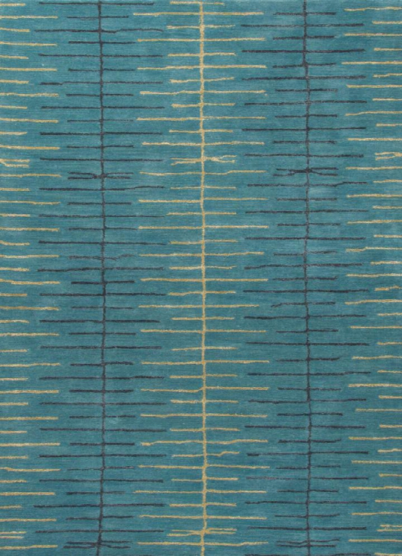 Blue Rug In Bayou & Golden Green Design By Jaipur