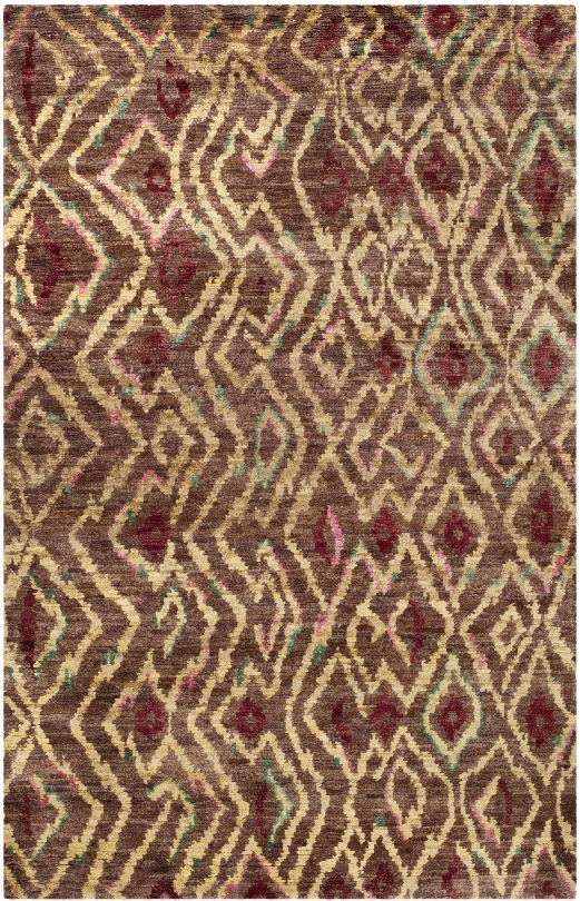 Bohemian Rug In Brown & Gold Design By Safavieh