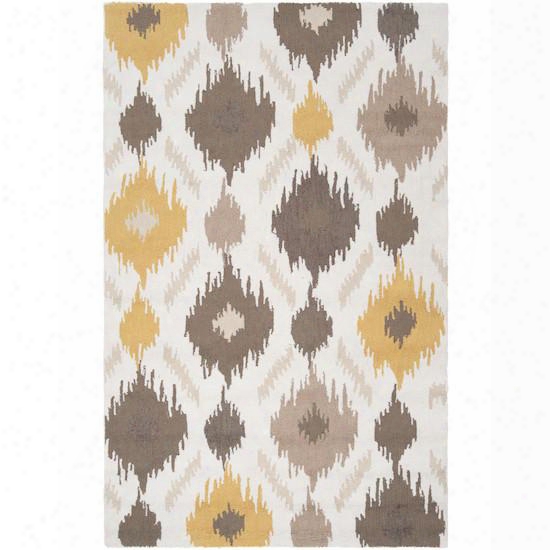 Brentwood Collection Area Rug In Feather Grey, Gold, And Antique White Design By Surya