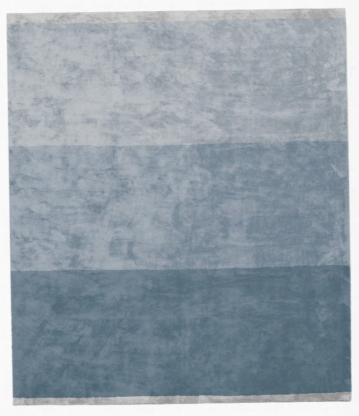 Byred Yama Hand Knotted Rug In Dark Blue Design By Second Studio