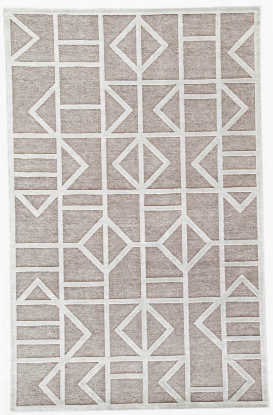 Cannon Geometric Gray && White Area Rug Design By Jaipur