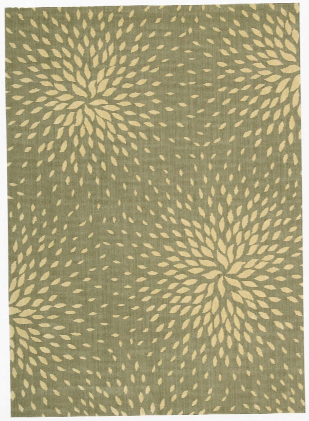 Capri Collection Wool And Viscose Area Rug In Light Green Design By Nourison