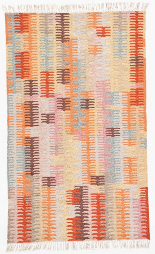 Carve R Indoor/ Outdoor Abstract Orange & Brown Area Rug Design By Jaipur