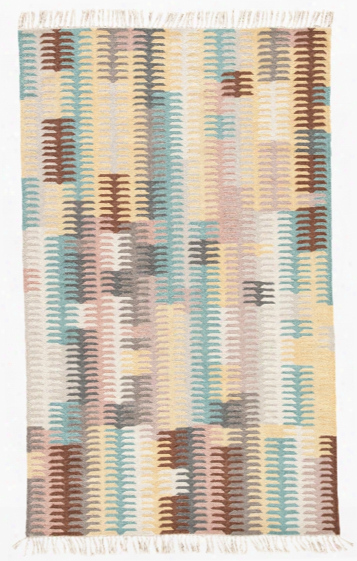 Carver Indoor/ Outdoor Abstract Turquoise & Yellow Area Rug Design By Jaipur