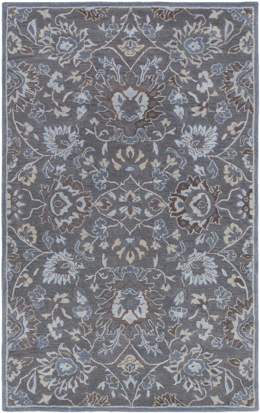 Castello Rug In Charcoal & Denim Design By Surya