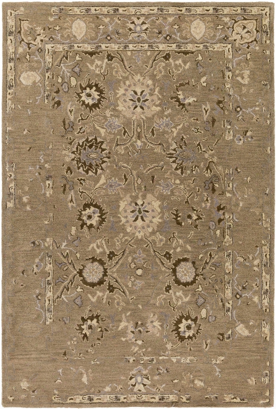 Castello Rug In Dark Brown & Violet Design By Surya