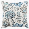 White & Blue Floral Busan Indoor/ Outdoor Throw Pillow design by Jaipur