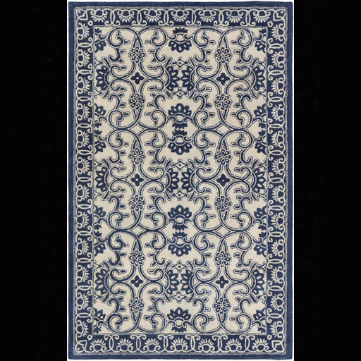 Smithsonian Rug In Navy & Khaki Design By Smithsonian