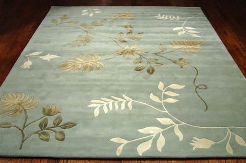 Soho Collection Wool Area Rug In Light Blue Design By Safavieh