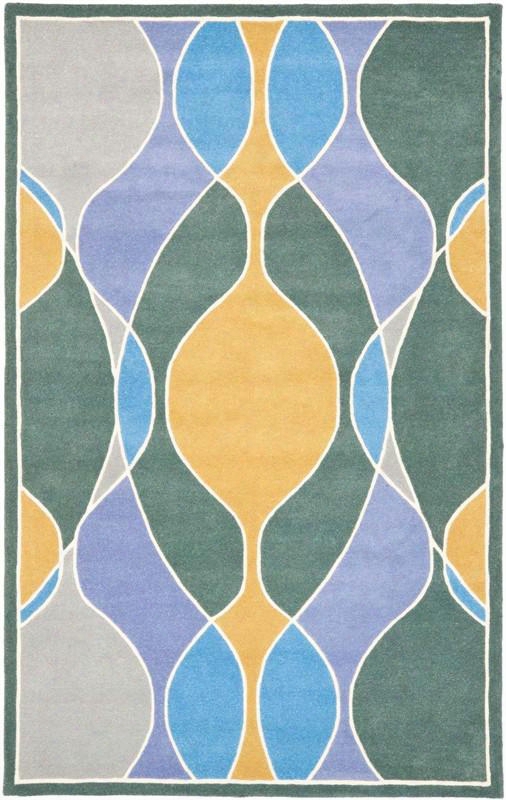 Soho Collection Wool Area Rug In Multi Design By Safavieh