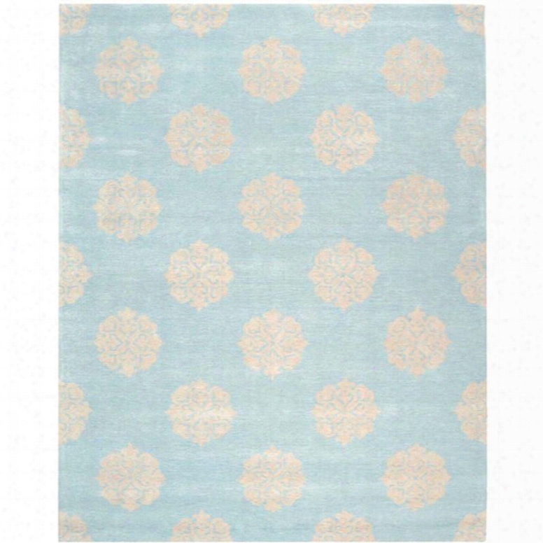 Soho Collection Wool Area Rug In Turquoise And Yellow Design By Safavieh