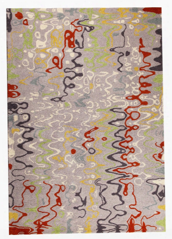 Spia Collection Hand Tufted Wool And Viscose Area Rug In Grey And Multi Design By Mat The Basics