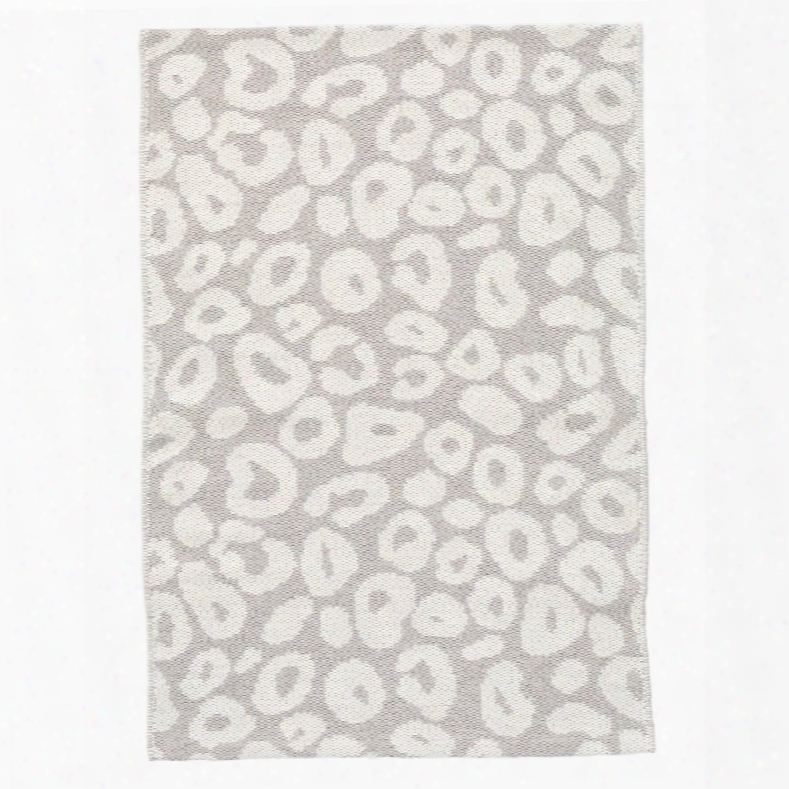 Spot Pearl Grey Woven Cotton  Rug Design By Dash & Albert