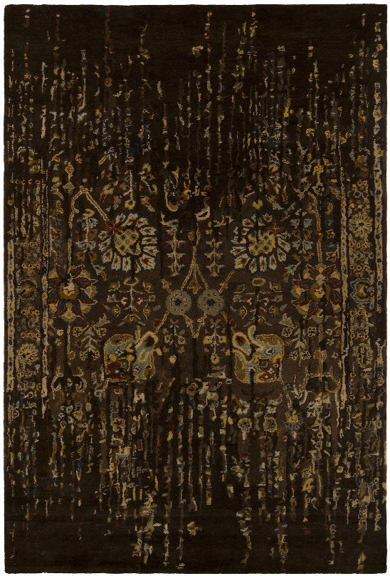 Spring Collection Hand-tufted Area Rug In Black & Brown Design By Chandra Rugs