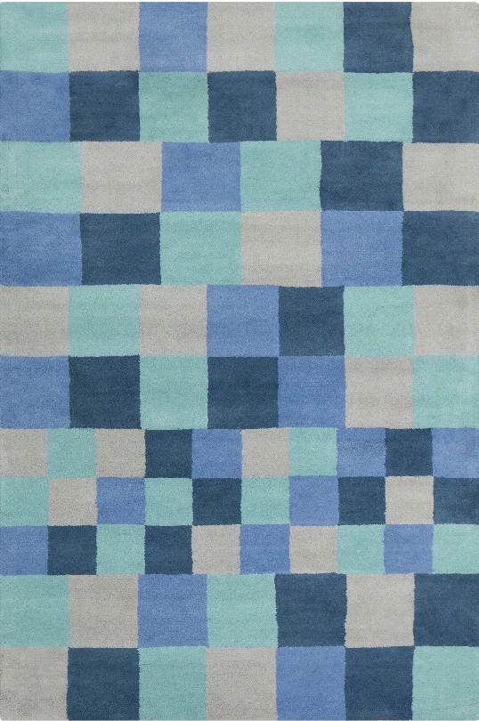 Stella Collection Hand-tufed Area Rug In Blue & Grey Design By Chandra Rugs