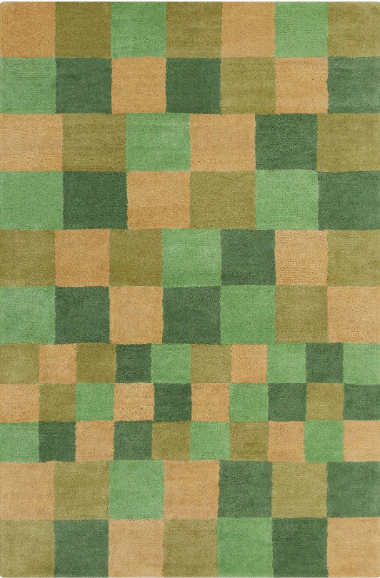Stella Collection Hand-tufted Arrea Rug In Green & Gold Design By Chandra Rugs