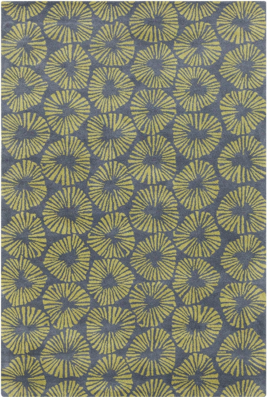 Stella Collection Hand-tufted Area Rug In Grey & Green Design By Chandra Rugs