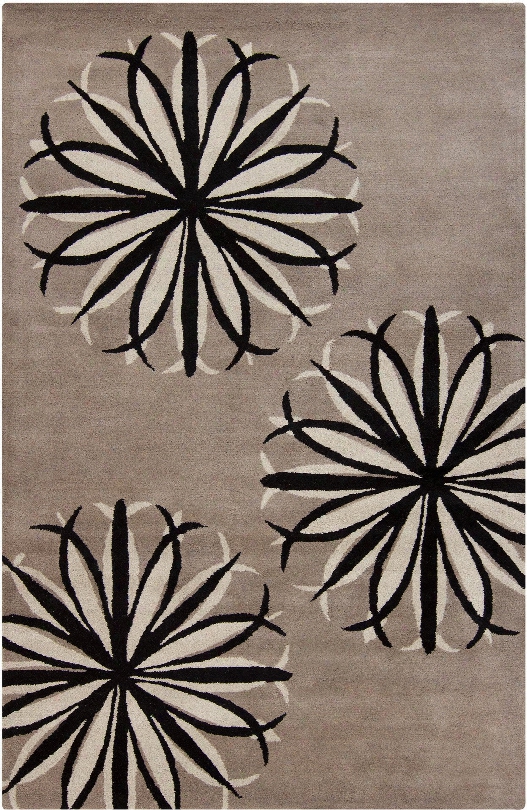 Stella Collection Hand-tufted Area Rug In Taupe, Black, & Ivory Design By Chandra Rugs