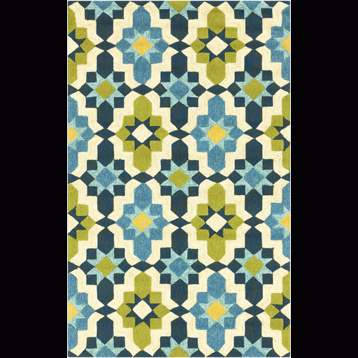 Storm Cobalt, Teal, & Lime Rug Design By Surya