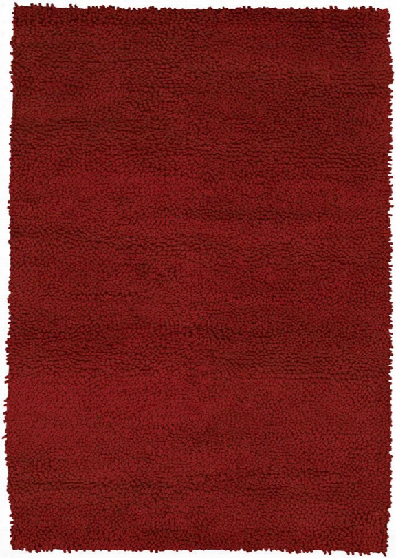 Strata Collection Hand-woven Area Rug In Deep Red Design By Chandra Rugs