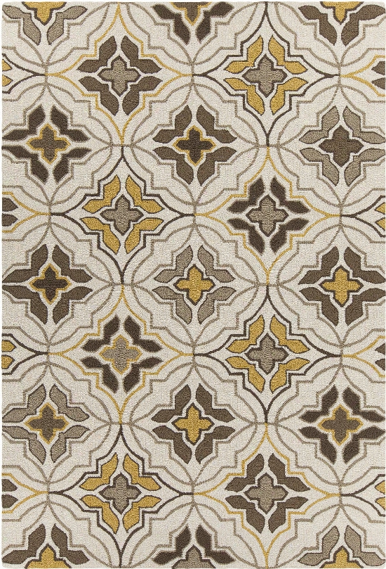 Terra Collection Hand-tufted Area Rug In Cream, Brown, & Yellow Design By Chandra Rugs