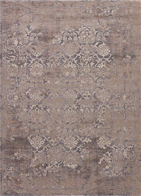 Terracotta Rug In Silver Lining & Light Grey Design By Jaipur