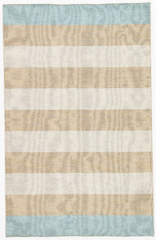 Tierra Handmade Strip Etan & Blue Area Rug Design By Jaipur