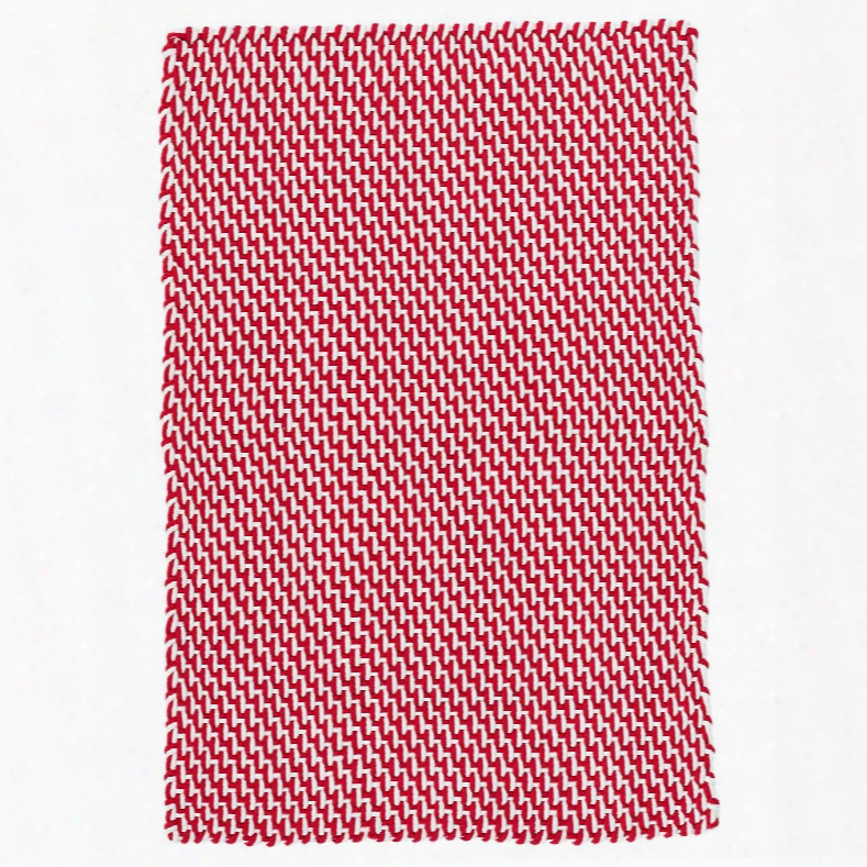 Two-tone Rope Red & White Indoor/outdoor Rug Design By Dash & Albert