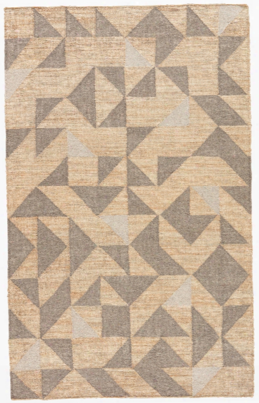 Utah Handmade Geometric Beige & Gray Area Rug Design By Jaipur