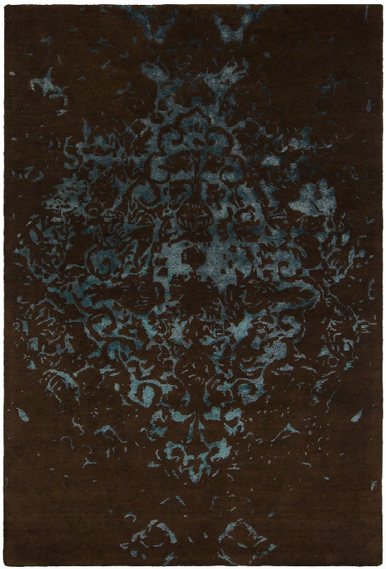 Veleno Collection Hand-tufted Area Rug In Brown & Teal Design By Chandra Rugs