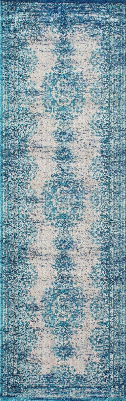 Vintage Moriah Rug In Lue Design By Nuloom