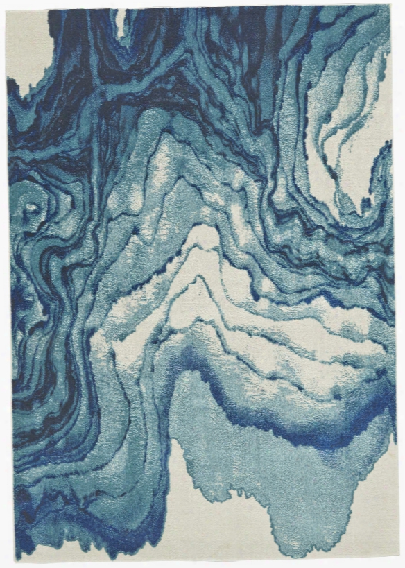 Watercolor Collection Power Loomed Polypropylene Area Rug In Atlantic Drsign By Bd Fine