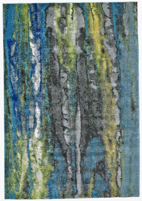 Watercolor Collection Power Loomed Polypropylene Area Rug In Aura Design By Bd Fine