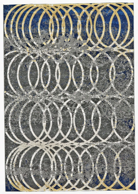 Watercolor Collection Power Loomed Polypropylene Area Rug In Smoke Design By Bd Fine