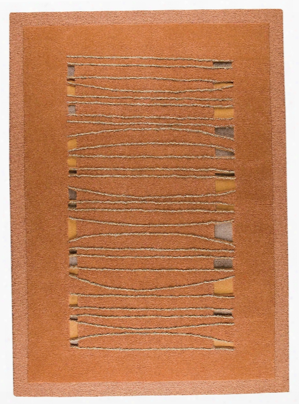 Wexford Collection Hand Tufted Wool Area Rug In Orange Design By Mat The Basiics