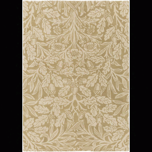 William Morris Rug In Olive & Khaki Design By William Morris