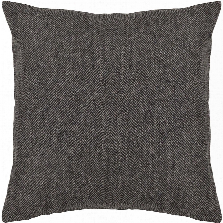 Wool Pillow In Grey Design By Chandra Rugs