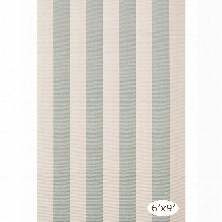 Yacht Stripe Ocean Woven Cotton Rug Design By Dash & Albert