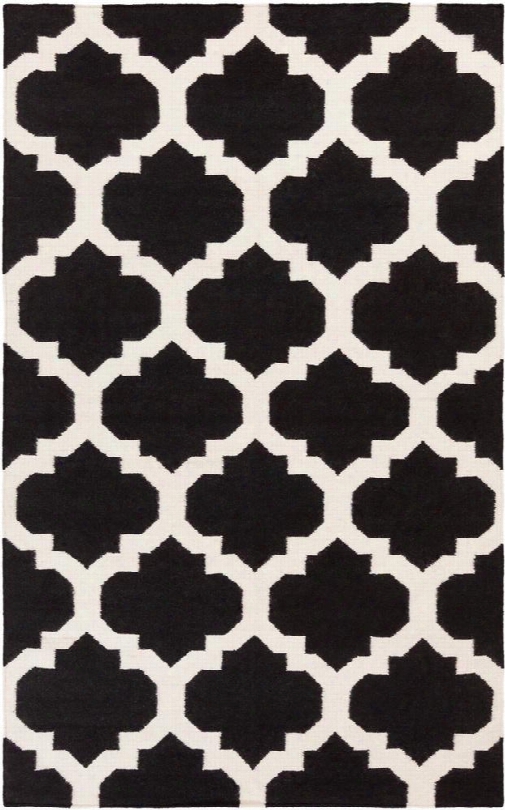 York Rug In Black And Ivory Design By Surya