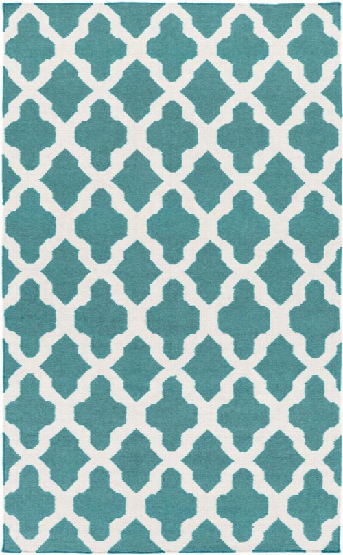 York Rug In Teal And Ivory Design By Surya